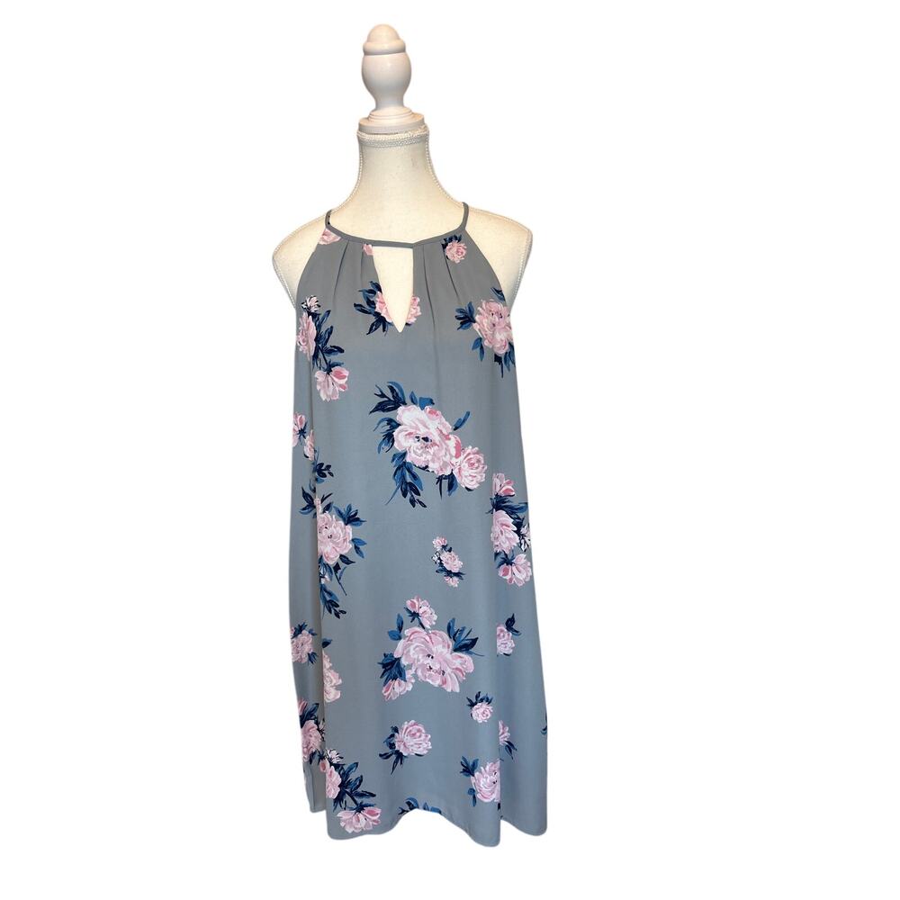 Candie's | Light Blue Floral A Line Sleeveless Dress | XL